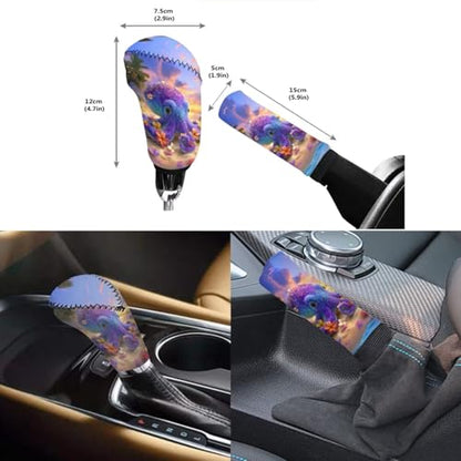 Forchrinse Hawaiian Octopus Car Seat Cover for Men Women 15Pack Auto Interior Set with Steering Wheel Cover/Armrest Cushion/Seatbelt Cover/Car Coaster/Keychain/Handbrake Gear Shift Cover - color: Hawaiian Octopus Print