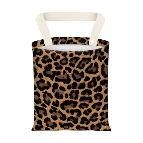 Hanging Car Garbage Bag, Cute Car Trash Can Bag, Automotive Accessories for Women Men Cute Black Brown Leopard - color: Cute Black Brown Leopard