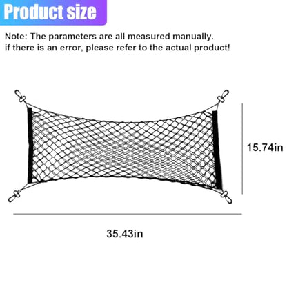 ZIMISI Car Cargo Net, Elastic Stretchable Car Trunk Cargo Storage Net with Hooks, Double-Layer Nylon Truck Organizer Mesh, Vehicle Interior Accessories for Most SUVs, Trucks (35.4x15.7 inch/90×40 cm) - size: 35.4x15.7 inch/90×40 cm