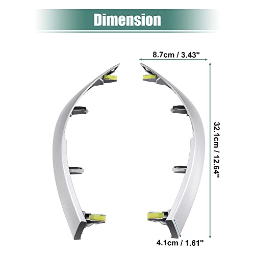 X AUTOHAUX Left and Right Upper Side Central Dashboard Cover Strip Trim for Toyota Corolla 2008-2013 55436-02330 55435-02370 Center Dash Navigation Side A/C Outlet Air Vent Panel Strip 1 Pair