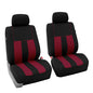 FH Group Striking Striped Car Seat Covers - Universal Fit, Washable Seat Covers for Cars, SUVs, Vans, Sedans, Burgundy, Front Set - color: Burgundy, size: Front Set