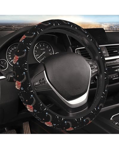 Steering Wheel Cover Accessories Neoprene Cover Non-Slip Breathable Easy to Install Suitable for Women Men Girls for Car SUV Van Truck Universal 14.5-15.5 Inch Forest Mushroom - color: Forest Mushroom