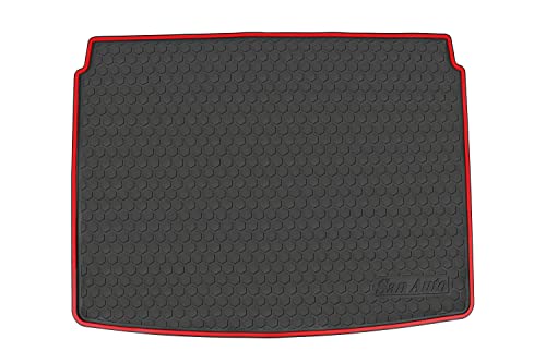 Cargo Mat Custom Fit for Jeep Renegade 2015-2026 Black Red Rubber Trunk Mat Cargo Liners All Weather Protector - color: Red Edge, size: 2015-2026 Renegade Cargo Liner