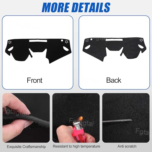 Dashboard Cover Mat Sun Pad Compatible with Subaru Forester/XV/Crosstrek 2019-2024, Center Console Dash Mat Pad Sun Shade Non-Slip Cover,Keeps Your Vehicle Cool