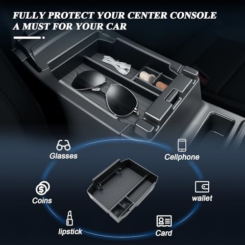 BIBIBO for 2026 Subaru Outback Center Console Organizer 2026 Subaru Outback(Premium,Limited,Touring,Wilderness,Limited XT,Touring XT) Console Insert Tray - color: Black-Single Layer