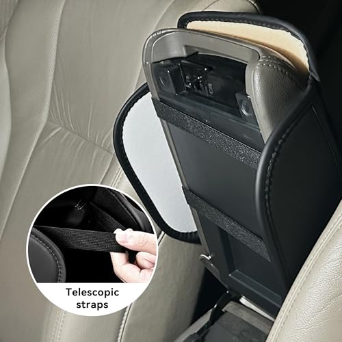 Upgraded Car Middle Center Console Cover with 2 Storage, Universal Microfiber Leather Car Armrest Cover Cushion Universal Vehicle Middle Console Cover, Most Vehicle, SUV, Truck. (Red)