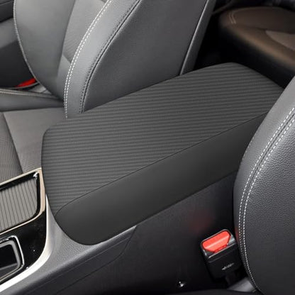 AOMSAZTO Armrest Covers for 2015-2019 Hyundai Sonata Carbon Fiber - color: black-3