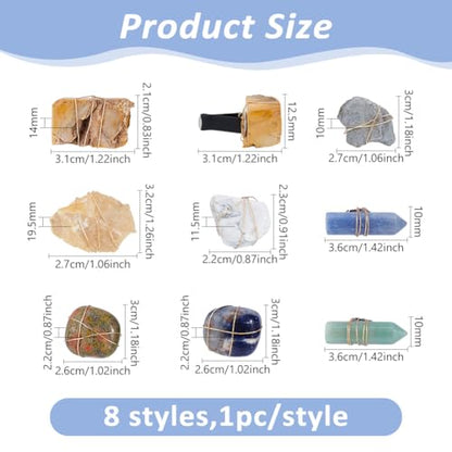 DICOSMETIC 8Pcs Crystal Car Vent Clips Irregular Gemstone Vent Clips Natural Stone Car Decoration with Clip Cars Air Freshener Clip with Iron Wire for Women Men - style: Irregular