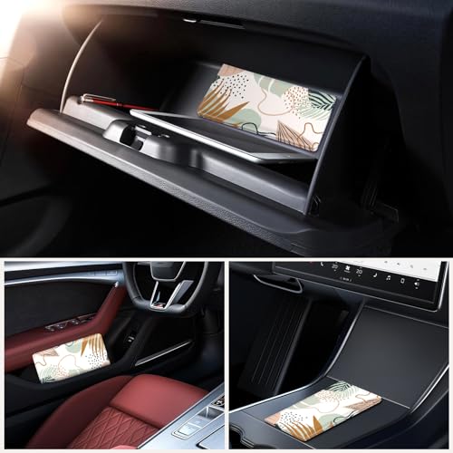 Car Registration and Insurance Holder，Colour Patterns Men Women Car License Document Registration and Insurance Card Holder - color: Abstract Flora