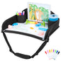 COOLBEBE Kids Travel Tray for Toddler Car Seat, Lap Tray, Carseat Table Tray for Kids, Travel Tray for Airplane, Black - color: Black-1