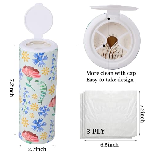 Car Tissues Cylinder 4 Packs Round Tissue Box Holder Perfect for Car Cup Holder, Napkins Box Round Container with Facial Tissues for Travel Car Bathroom Office School - color: Ct-1