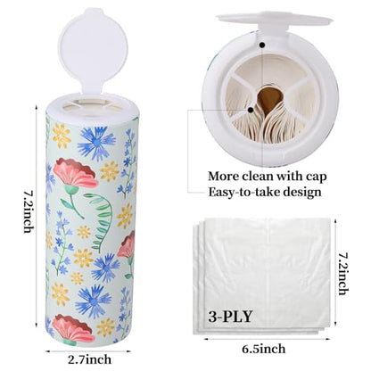 Car Tissues Cylinder 4 Packs Round Tissue Box Holder Perfect for Car Cup Holder, Napkins Box Round Container with Facial Tissues for Travel Car Bathroom Office School - color: Ct-1