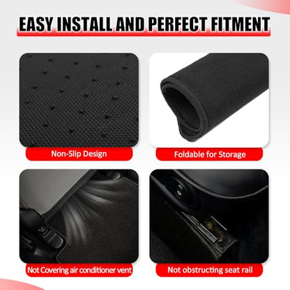 IKON MOTORSPORTS, Nylon Car Floor Mats Compatible with 2021-2025 Buick Envision, OE Fitment Style Black Driver Passenger Car Carpets, Front Rear 4PCS Full Set