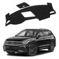 Upgraded Dashboard Mat for 2017-2022 2023 2024 Volkswagen VW Tiguan (S SE SEL SEL Premium) Polyester Dash Mat UV Rays Non-Slip Windshield Reflective Instrument Cover Interior Accessory Black
