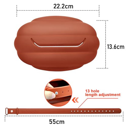 Car Tissue Holder, Silicone Tissue Box Napkin Holder with Adjustable Band,Universal Car Tissue Tube Organizer Perfect for Trucksr Armrest Box,Backseat Holder (Orange)