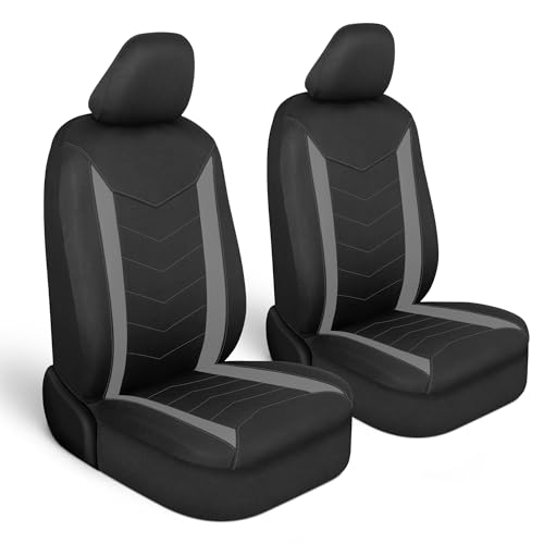 Motor Trend SpillGuard Waterproof Front Seat Covers for Cars, Trucks & SUVs - Neoprene Seat Protectors for Beach, Pool, Gym & Dog Owners, Universal Fit Automotive Covers, Gray - color: Gray, size: Front Seat Covers