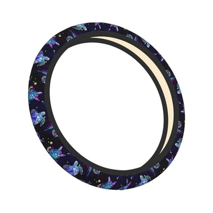Sea Turtle Steering Wheel Cover Anti-Slip,Sweat Absorption Universal 15 inch Steering Wheel Covers Cute car Accessories for Men Women - color: 12