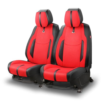 Drive Series Front Row Set Seat Covers Universal for Cars Trucks SUV, Red, CA-SC-Drive-F-RD - color: Red, size: Front Row, style: Drive Series