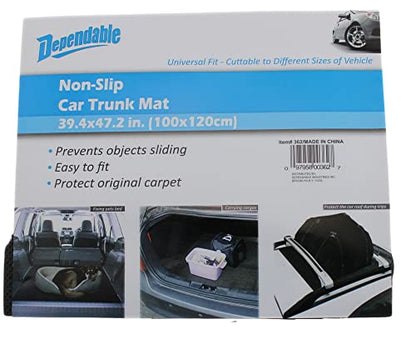 Dependable Industries Premium Non-Slip Car Trunk Mat Cargo Liner Universal Cut-to-Fit Protects Against Dirt Size 39" x 47"