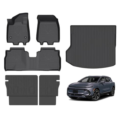 Hutisya-Floor Mats & Cargo Liner Set Fit for 2024-2026 Chevy Equinox EV (Non Fuel) All Weather Protection Anti-Slip & Durable TPE Full Set Liners Automotive Chevrolet Equinox EV Accessories-Black - style: 10)For Equinox EV 2024-2026 Full Set
