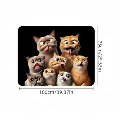 Universal Car Trunk Mat 29" x 39", Cute Funny Cat All Weather Trunk Protection Cargo Liner, Durable Cargo Mat Rear Trunk Liner, Stylish Vehicle Interior Accessories Suitable for Most Car Models - color: Funny Cat