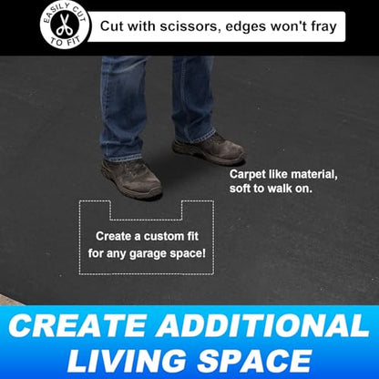 AAIN Oil Spill Mat (17' x 7'4"), Garage Floor Mat, Absorbent Oil Pad, Premium Maintenance Mat, Waterproof, Protect Garage Surface from Spill & Stain, Reusable, Washable, Durable, Black - style: 17' x 7'4"