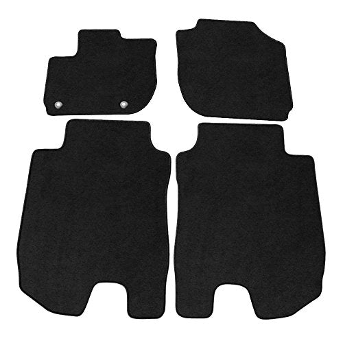Floor Mats Compatible with 2016-2024 Honda HR-V, Nylon Black Let Right Front Rear 4PCS Set Carpet by IKON MOTORSPORTS, 2017