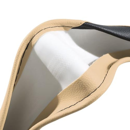 Car Steering Wheel Cover, Microfiber Leather Steering Wheel Cover Universal Fit 14.5-15 inch Anti-Slip Comfortable Breathable Car Wheel Protector for Men Women,Beige - color: Beige