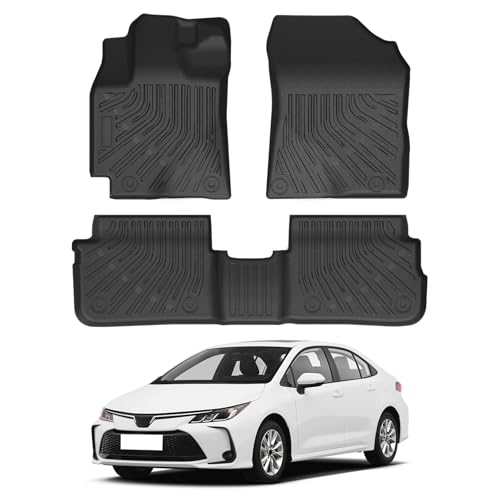 Corolla Floor Mats - Car Mats for Toyota Corolla 2009-2013, All Weather Floor Mat for Corolla Accessories, Heavy Duty Rubber Mats, Car Accessories - size: 1)Toyota Corolla 09-13 Floor Mat