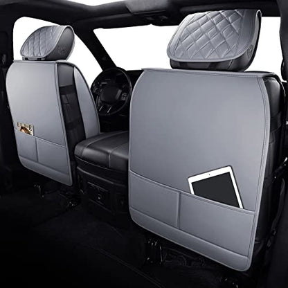 Aierxuan Dodge Ram Car Seat Covers Custom Fit 2009-2026 1500, 2010-2026 2500/3500 Laramie Big Horn Longhorn Crew Quad Regular Cab Waterproof Leather Truck Pickup Cushions (Full Set/Grey) - color: Full Set/Grey