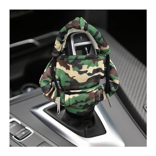 Ohleats Car Gear Shift Hoodie, Mini Funny Fashionable Automotive Gear Shifter Cover, Winter Warm Car Shift Knob Sweater Protector, Universal Interior Car Accessories for Decoration (Camouflage) - color: Camouflage