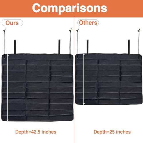 Ultra Large Rear Bumper Protector for Cars 38 x 42.5 inches SUV Cargo Liner Prevent Scratches from Suitcases and Pets Black