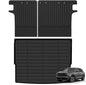 Trunk Mat & Backrest Mat Compatible with 2025 2026 Nissan Kicks, Waterproof TPE Rear Seat Back Protector with Velcro, Custom Fit All-Weather Cargo Liner(Only Fit Upper Layer) - size: for nissan 2025+