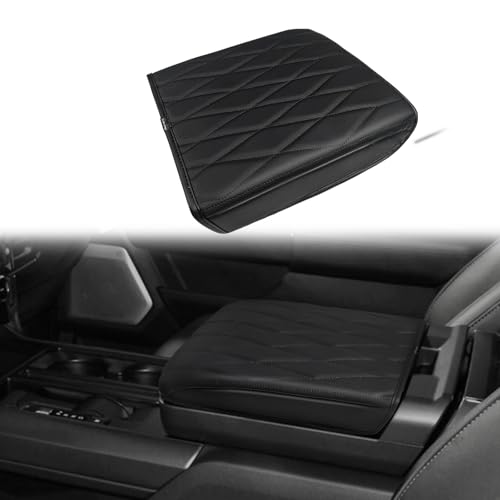 Center Console Armrest Cover Fit for Ford F-150 F150 2021-2025 2026 Accessories, Comfort Armrest Pad Console Lid Cushion Vegan Leather Regular Thick(WorkSurface ONLY) - size: 2) 21-25 |F150| WorkSurface, Regular