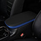 INTGET Center Console Armrest Cover for Toyota RAV4 Accessories 2025 2024 2023 2022 2021 2020 2019 Leather Middle Console Lid Cover Pad Protector Arm Rest Covering Car(Black with Blue) - color: black with blue
