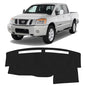 KUST Black Dash Cover for Nissan Titan 2004-2010 2011 2012 (Without Sensor, No Navi Holes) Polyester Dashboard Cover Non-Slip Center Console Dash Cover Titan Interior Accessories Sunshade No Glare - size: Titan 04-12(Black)