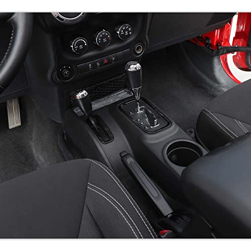 RT-TCZ for Jeep JK Gear Shift Panel Trim Cover Black for Jeep Wrangler JK JKU 2011-2017 Black Interior Accessories 2pcs