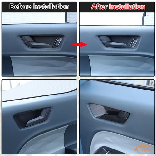 Aunginsy 4Pcs Car Inner Door Handle Switch Panel Cover Trim Compatible with Ford Maverick 2022-2025 Pickup Front Rear Door Handle Bowl Panel Protector Frame Decorative Sticker ABS Interior Accessories - color: Matte Black(4Pcs)