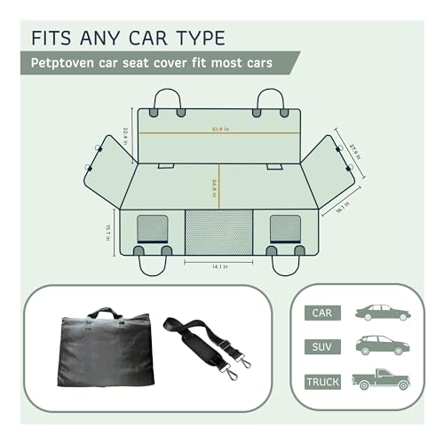 Extended Back CAR SEAT Cover, Large, Gray