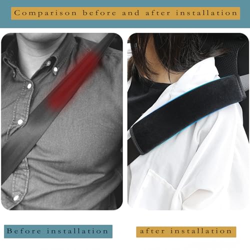 2-Piece Seat Belt Cushion and Backpack Cushion, Making Your Driving and Travel More Comfortable, Suitable for Most Car Models and Backpacks