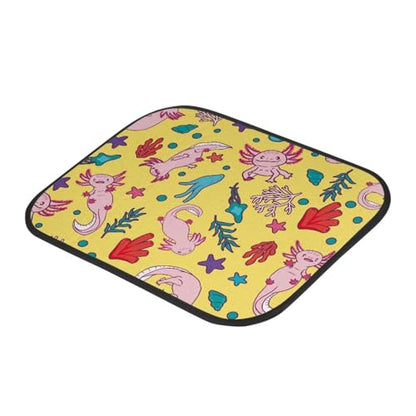 Axolotl Yellow Automotive Floor Mats Front and Rear Car Mat Carpet Set Universal Fit Auto Foot Mats Carpets, 4 Pcs - color: Axolotl Yellow
