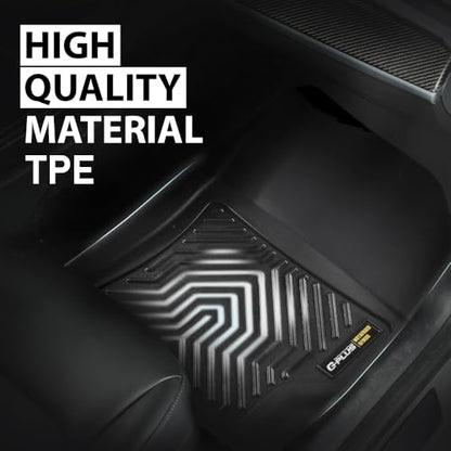 G-PLUS Heavy Duty TPE Floor Mats Cargo Liner Fit for Honda Pilot 2023 2024 2025 All Weather Full Cover Protection 1st & 2nd & 3rd Row Liner TPE Car Floor Cargo Liners Black,Alfombras para carro - size: 23-25|Fit Honda Pilot|4PCS