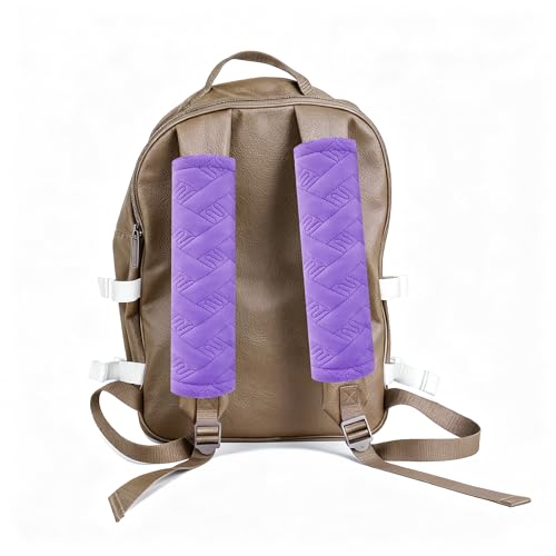 2-Pack Soft Seat Belt Covers Universal Car Shoulder Pad Cushions with Braid Pattern for Comfortable Driving & Bag Strap Protection Purple - color: Purple