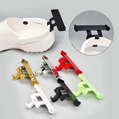 Spoiler Wing for Shoes, Car Wing Charm, Flexible Shoes Spoiler Wing, Shoes Racing Car Spoiler Charm Gifts for Kids and Car Lovers- 1 Pair - color: White