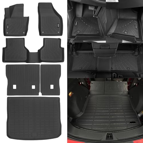 Custom Fit Floor Mats for Volkswagen VW Tiguan 2009-2017, All Weather TPE Floor Liners with Trunk Mat & Backrest Protectors, Odorless Full Set Interior Accessories - size: 18)Tiguan|2009-2017