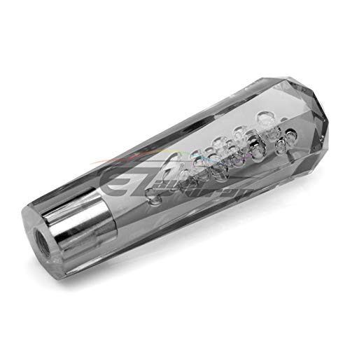 EZAUTO WRAP Shift Knob Stick Crystal Transparent Bubble Gray Throw Gear Shifter 15cm - color: Gray, size: 15cm