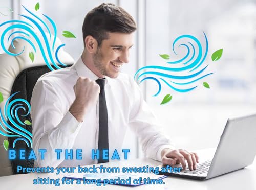 Cooling Car Seat Cover- Premium Quality Black Comfortable 12V Cooling Car Seat Cushion- Breathable Adjustable Temperature Cooling Cushion for Car, Van, Home (1 Pack)