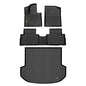 Binmotor-Floor Mats & Cargo Liner Set for Hyundai Santa FE 2021-2023 (Not Fit for Hybrid), Front & 2nd Row & Cargo Liner, TPE All Weather Mats Cargo Trunk Mat for Santa FE Accessories - style: 2) Car Mats for Hyundai Santa Fe (2021-2023)