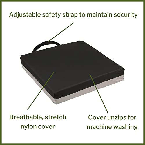 McKesson Seat Cushion for Wheelchairs and Office Chair, Foam/Gel, 18 in x 18 in x 3 in, 1 Count - size: 18x18x3 Inch (Pack of 1)