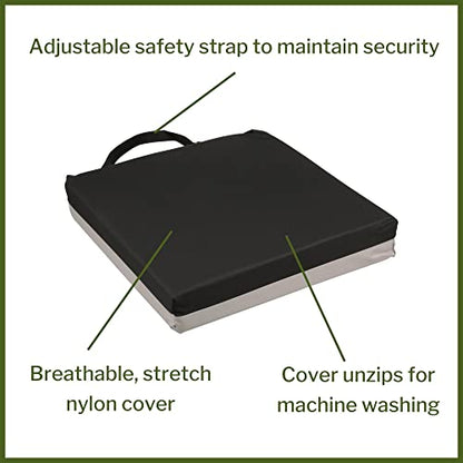 McKesson Seat Cushion for Wheelchairs and Office Chair, Foam/Gel, 18 in x 18 in x 3 in, 4 Count - size: 18x18x3 Inch (Pack of 4)